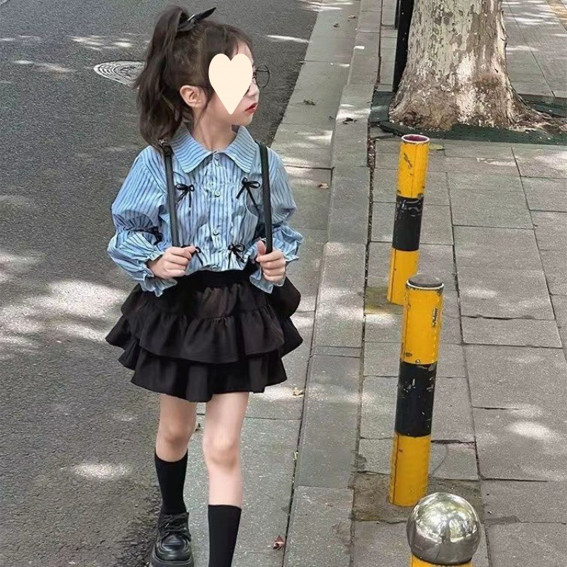 Picture of Spring clothing girls' suit 2024 New girls' baby shirt children's spring princess style spring and autumn fashion two-piece skirt