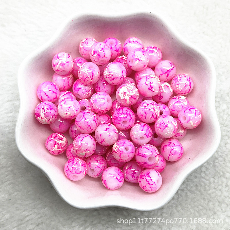 Picture of In stock two-color round beads glass beads loose beads handmade diy bracelet accessories wholesale necklace jewelry beaded material