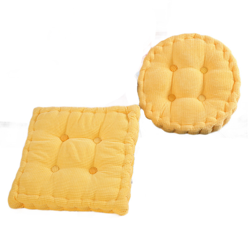 Picture of Manufacturer Wholesale Solid Color Corduroy Corn Kernel Cushions Japanese Square Round Chair Cushions Student Chair Cushions Futon