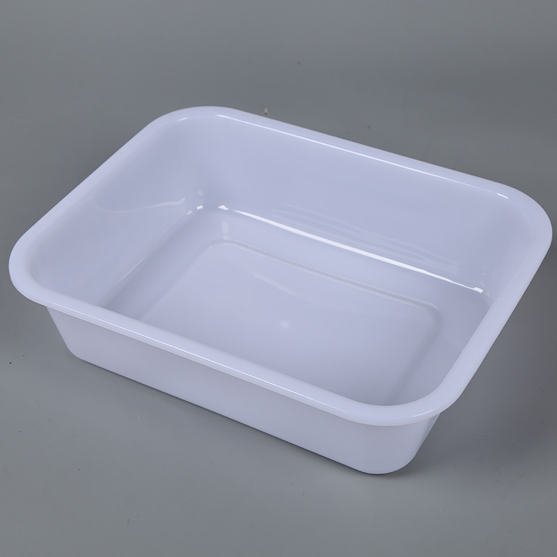 White Plastic Square Box Rectangular Uncovered Storage Box Tool Parts Basin Plastic White Ice Tray Freezing Basin