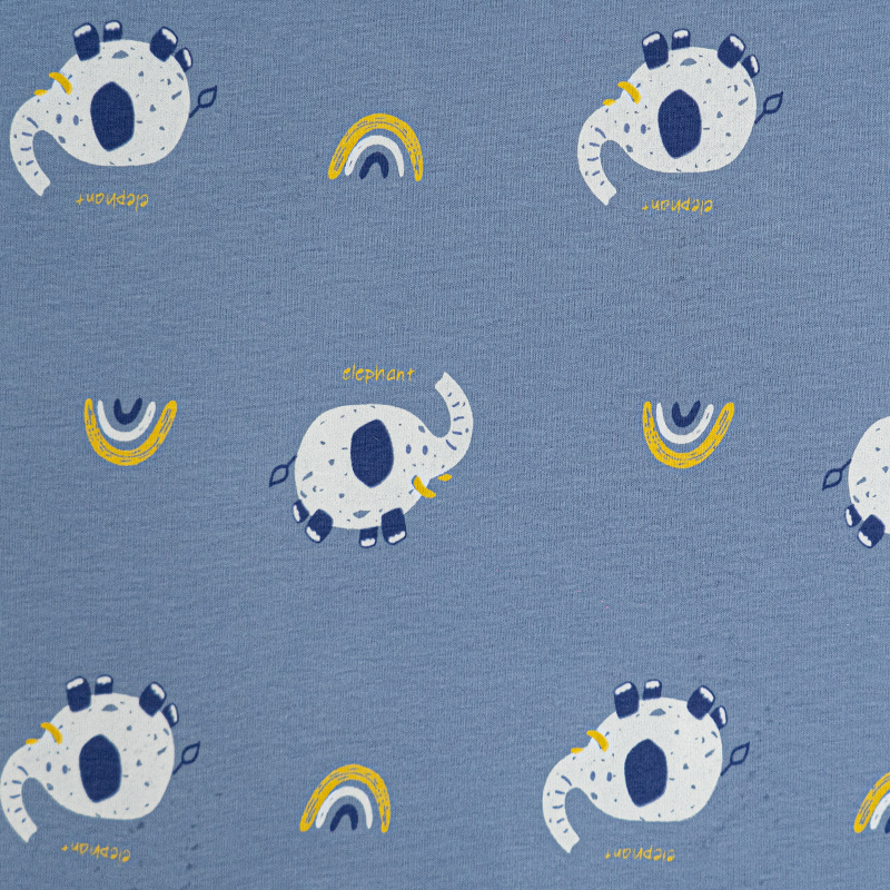 Picture of Lycra Cotton Pull Frame Spandex Jersey Printed Infant Stretch Knitted Cloth Children's Underwear T-Shirt Short-Sleeved Fabric
