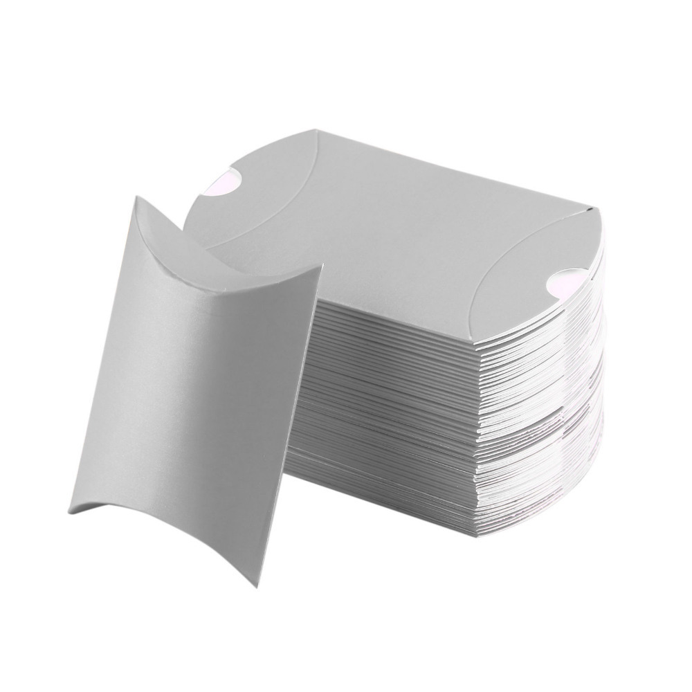 Picture of Cross-Border Spot Wholesale Wedding Paper Folding Wedding Candy Box Candy Color Pillow-Shaped Wedding Candy Box Pillow Box