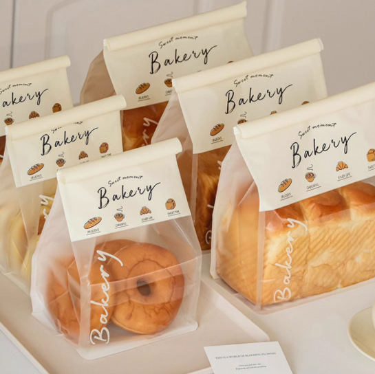 450g Toast Bread Packaging Bag Sliced ​​Toast Mochi Croissant Packaging Bag Wire Self-Sealing Bread Bag