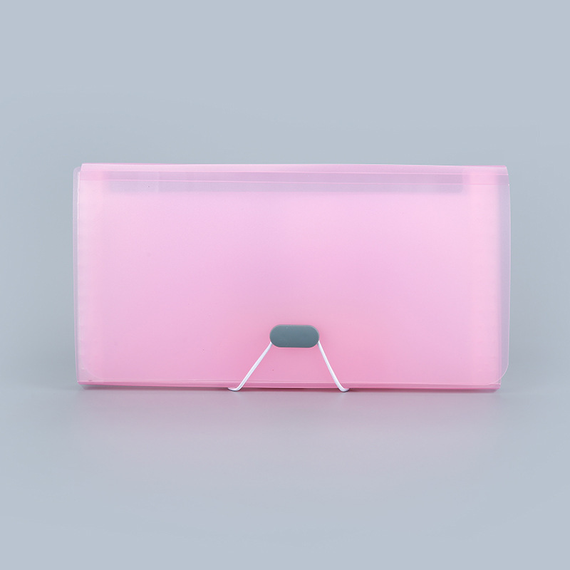 Picture of B6-13 Grid Accordion Folder Pp Waterproof Invoice Cosmetics Bag Macaron Color Folder Manufacturer Direct Delivery