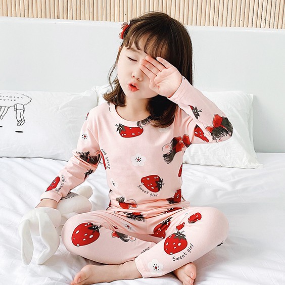 Picture of New children's thermal underwear suit fleece-lined thickened winter cotton sweater girls' autumn clothes long pants warm clothes