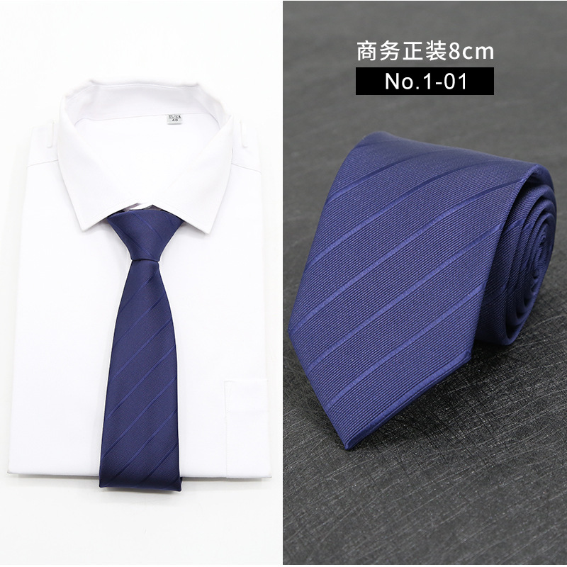 Picture of New Style Tie Men's Formal Business Casual Simple Style Solid Color Striped Arrow-Shaped Tie Manufacturer Ready Stock Wholesale