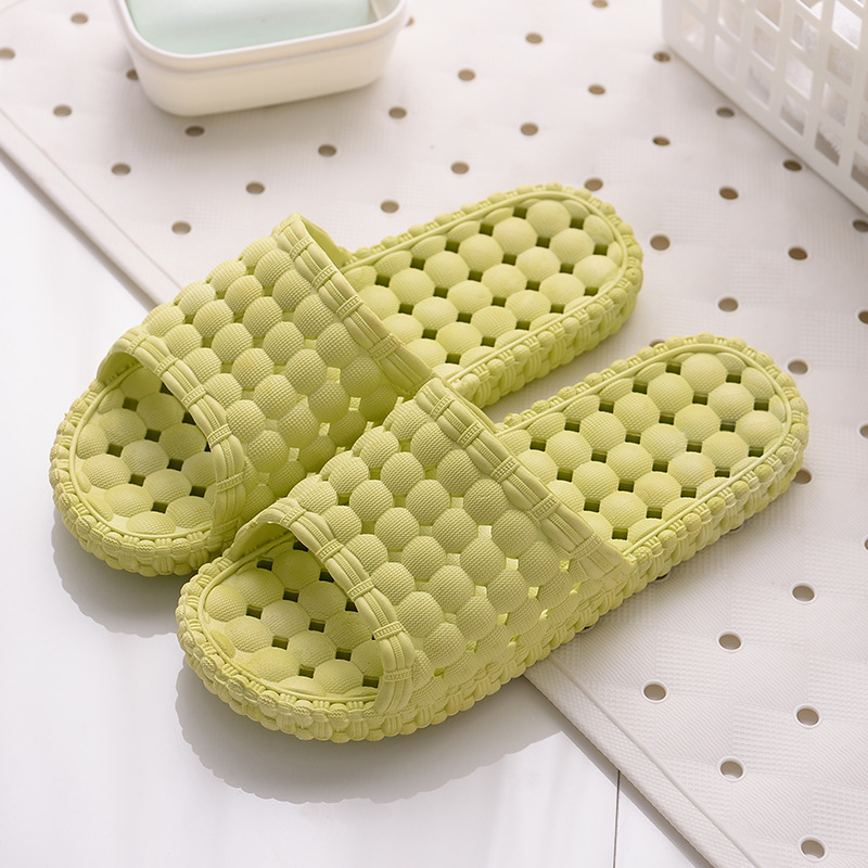 Picture of Summer Bathroom Soft Bottom Slip-on Feeling Slippers Women's Home Indoor Sanitary Hotel Bathing Household Leakage Non-slip Slippers Men's Slippers