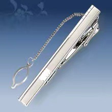 Picture of Metal tie clip men's suit chain 140 simple flower type business atmosphere with drill tie clip