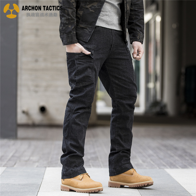 Picture of Archon Tactical Pants Men's Wear-resistant Multi-pocket Stretch Jeans Multi-functional Outdoor Overalls for Military Fans