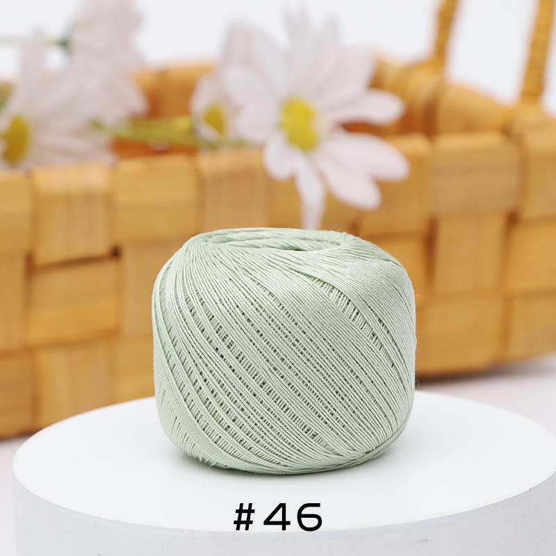 Picture of Warm Color No.10 Lace Strongly Twisted Mercerized Pearl Egyptian Long-staple Cotton Handmade Micro-hook Hand-bow Ball 20g Wool Ball