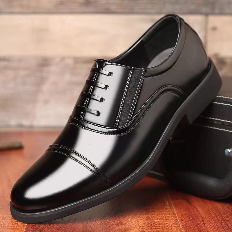 Leather shoes men's shoes British style pointed men's leather shoes three-joint autumn fashion fashion formal wear business casual shoes