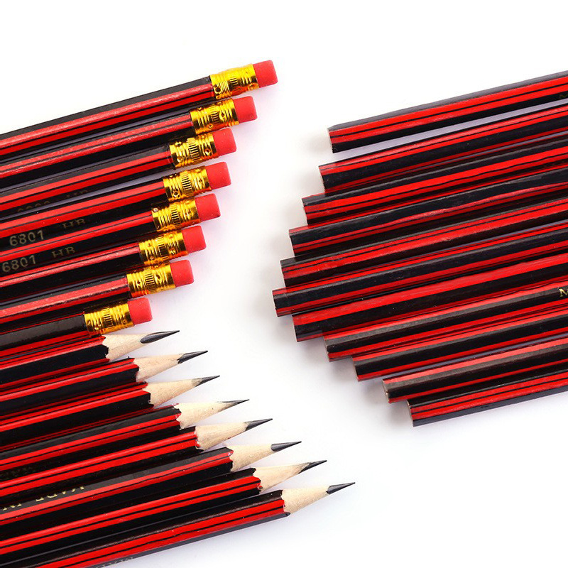 Picture of Pencil Wholesale Drawing Sketch Pen Children's Prize Learning Stationery with Eraser Hexagon Pencil Primary School Students hb Pencil