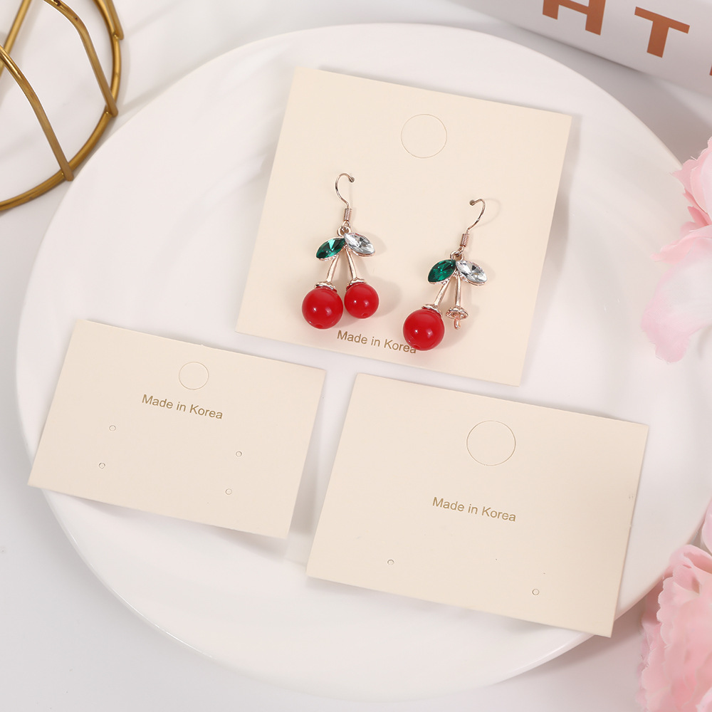 Simple Grass Fragrance Paper Earrings Earrings Jewelry Packaging Card Korean Jewelry Display Paper Card Universal Packaging Cardboard