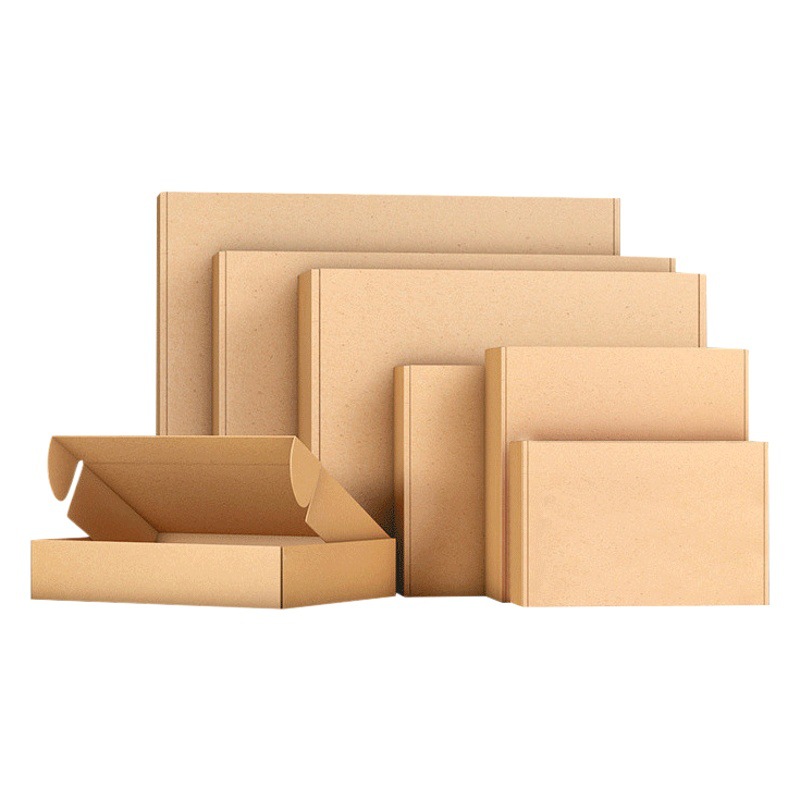 Airplane Box Flat Carton Clothing Intimates Extra Hard Packaging Box Express E-Commerce Pure White Cowhide Packaging Box
