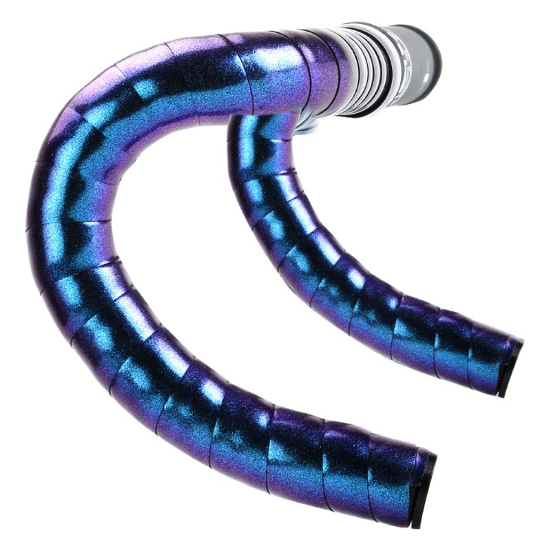 Metal Aurora Gradual Road Handle with Bicycle Colorful Light Handle with Dead Flying Strap Mountain Riding Equipment
