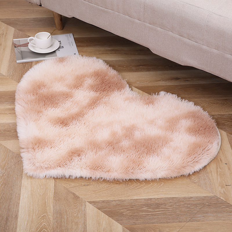 Picture of Modern Simple Silk Fool Love Carpet Bedroom PVpile Carpet Living Room Balcony Plush Mat Cross-border Supply