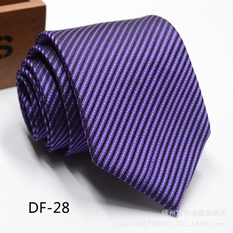 Picture of Tie business formal men's tie polyester yarn Arrow 8cm business tie