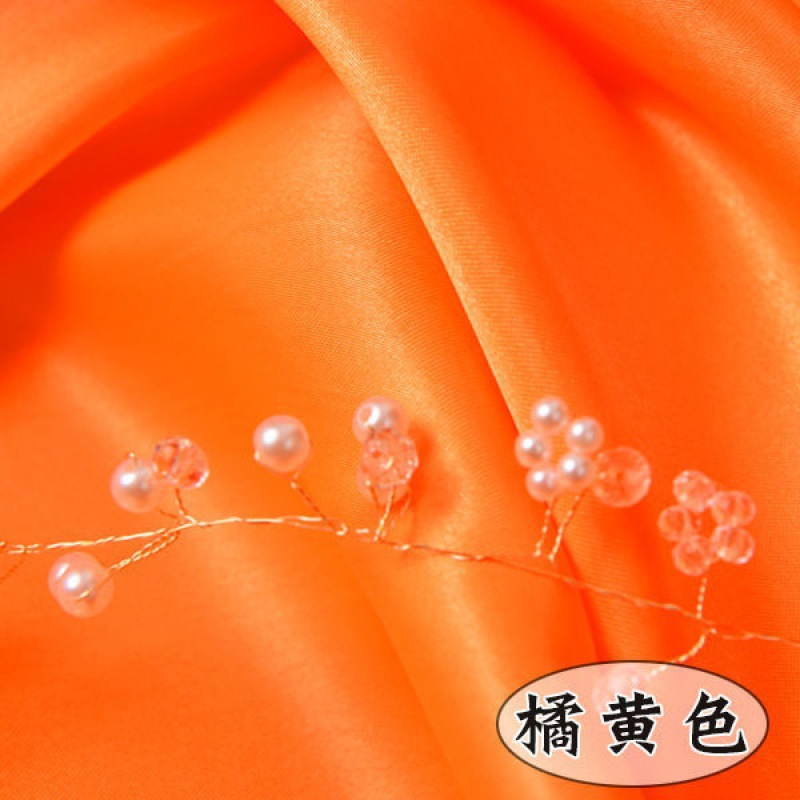 Picture of Satin Fabric Silk Lining Fabric Color Red Cloth Encryption Thickened Hanfu Dress Decorative Lining Silk Lining Summer