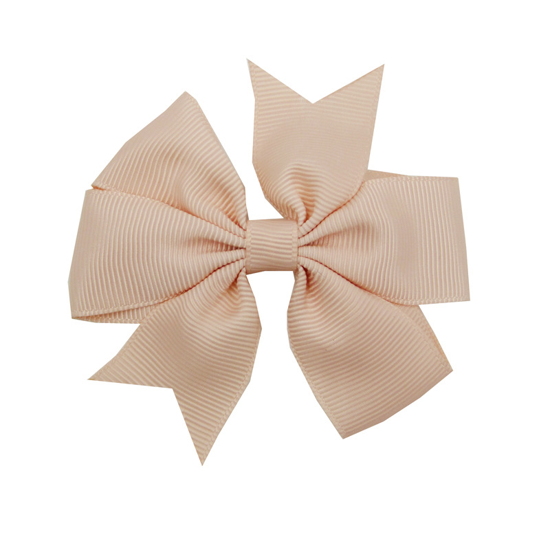 Picture of European and American New Kidsren's Hairpins 8cm Swallowtail Bow Hairpin V-Shaped Ribbed with Bow Hair Accessories Head Flower