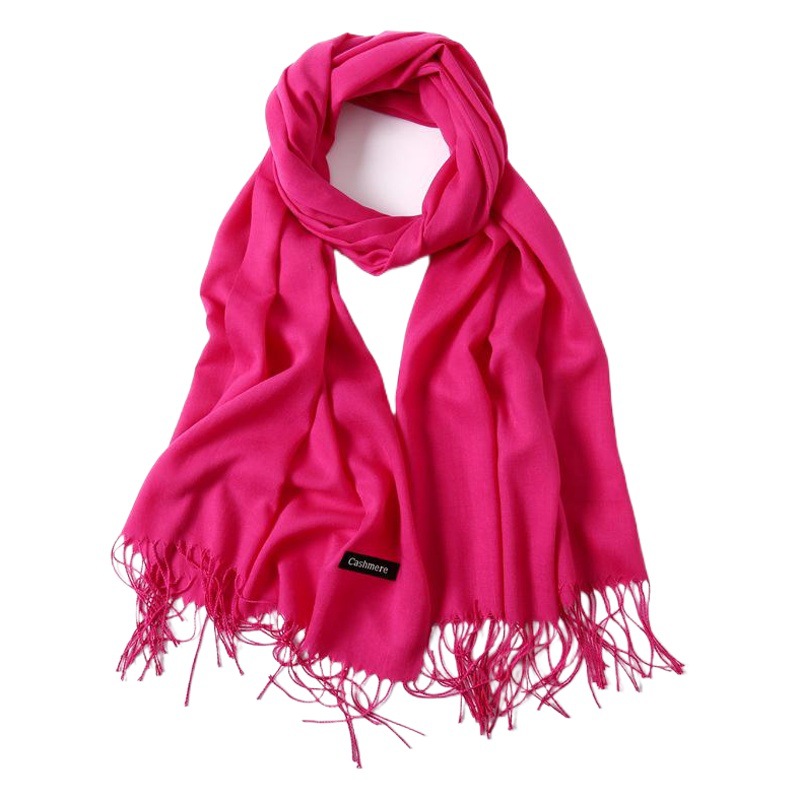 Solid Color Imitation Cashmere Scarf for Women, Thin Spring and Summer Long Air-Conditioned Shawl, Autumn and Winter Warm Malaysian Scarf Batch