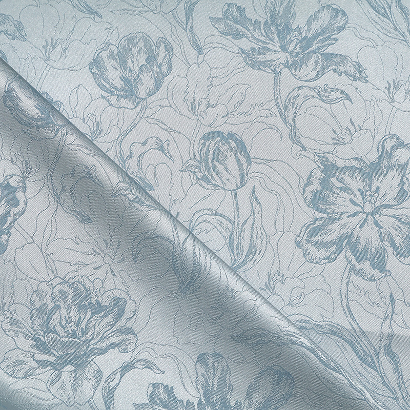 Picture of Tulip Pattern Jacquard Fabric New Chinese Style Brocade Chinese Style Chinese Style Cheongsam Fabric Dark Pattern Brocade Fabric
