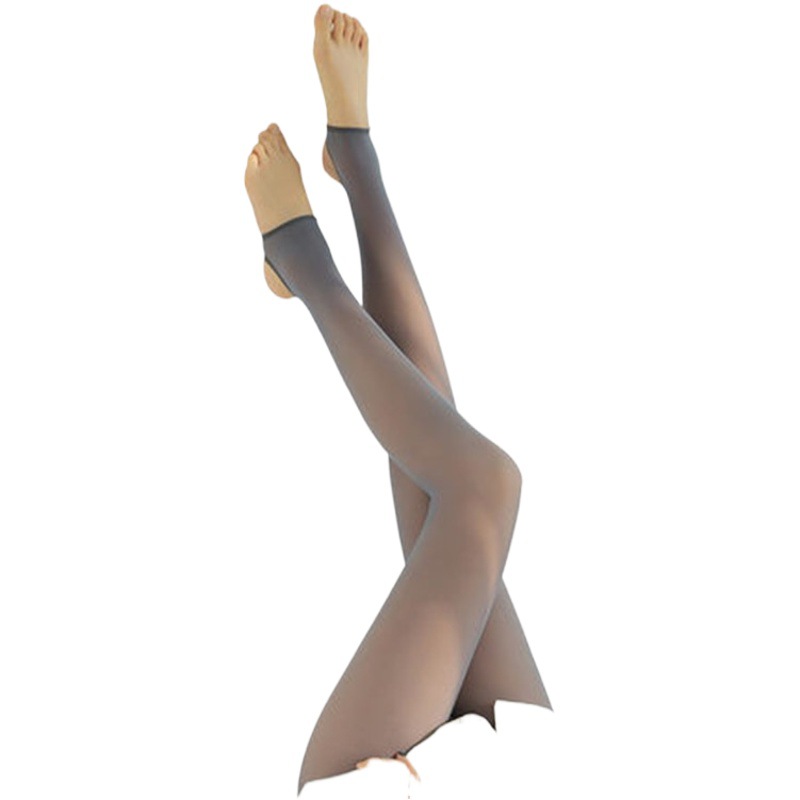 Winter Bare-Leg Effect Leggings for Autumn and Winter, Realistic Black Sheer Thickened Fleece-Lined Thermal Leggings for Women, Odor-Resistant and Warm, Integrated Pants for Export