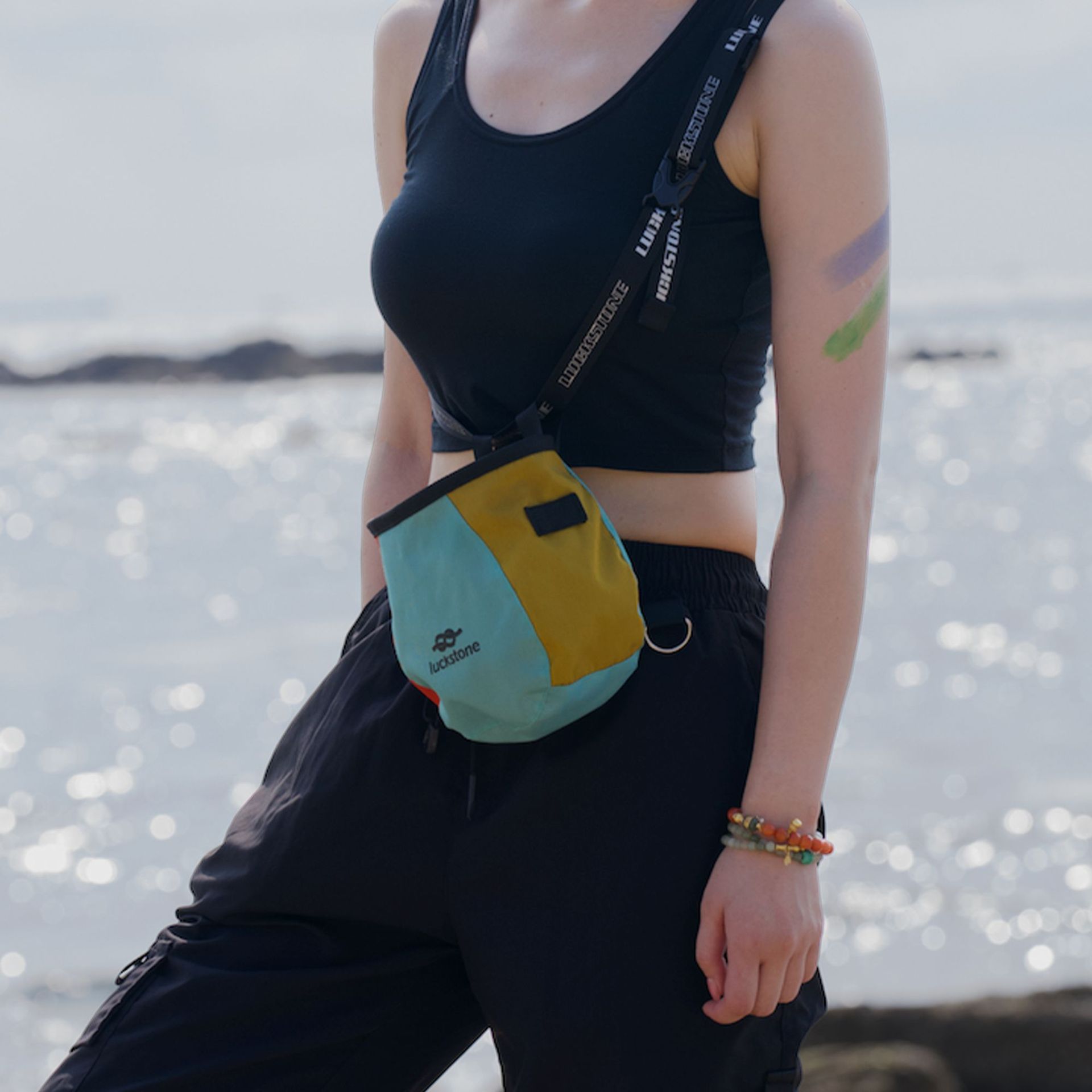 Luckstone Limited Edition Powder Bag | 400D Wear-Resistant and Scratch-Resistant | One Bag to Do Rock Climbing/Cycling/Tea Picking