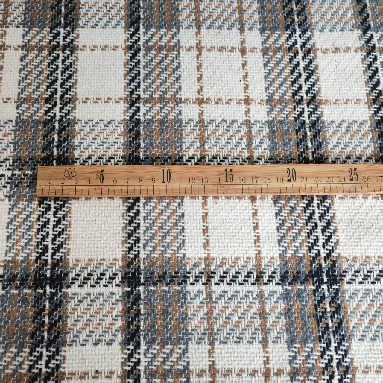 Picture of Shaoxing Factory in stock Autumn and Winter Small Fragrant Style Plaid Cloth Fashion Shoes and Hats Luggage Wool Plaid Cloth