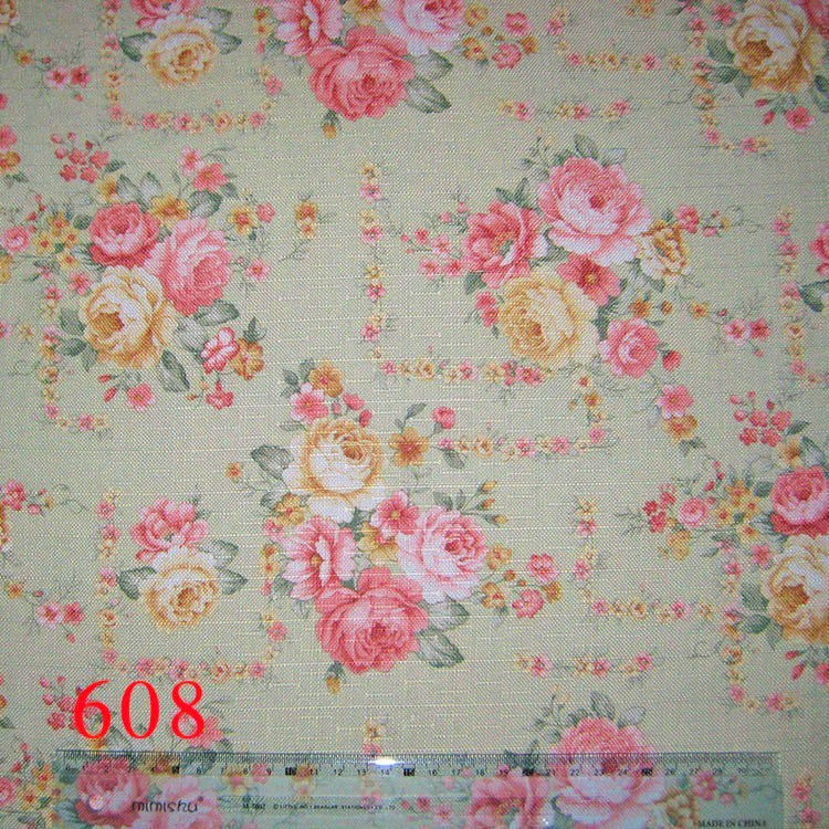 Picture of Manufacturer's Ready Stock 2.8m Wide Polyester Imitation Linen Jacquard Bamboo Plaid Cloth Flower Pattern Rich Cross Plaid Bamboo Cloth