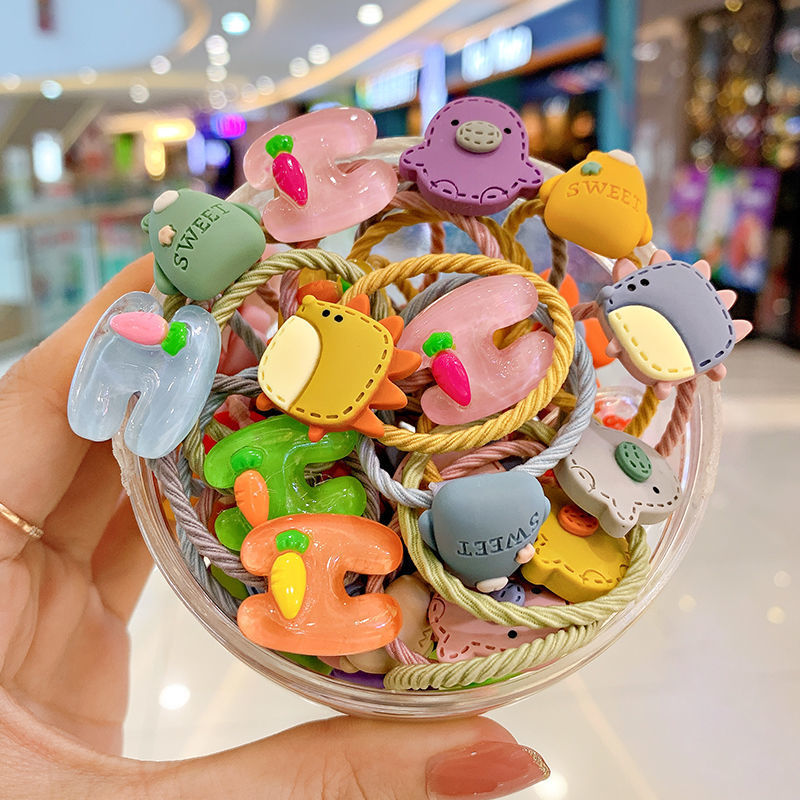 Picture of Children's hair rope hair ring does not hurt the hair of Korean baby girl rubber band hair rope headdress cute girl hair accessories