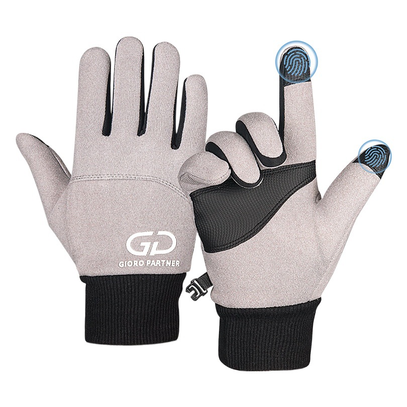 Outdoor Sports Warm Gloves Winter Windproof fleece-lined Thickened Fitness Non-slip Driving Touch Screen Riding Full Finger Gloves