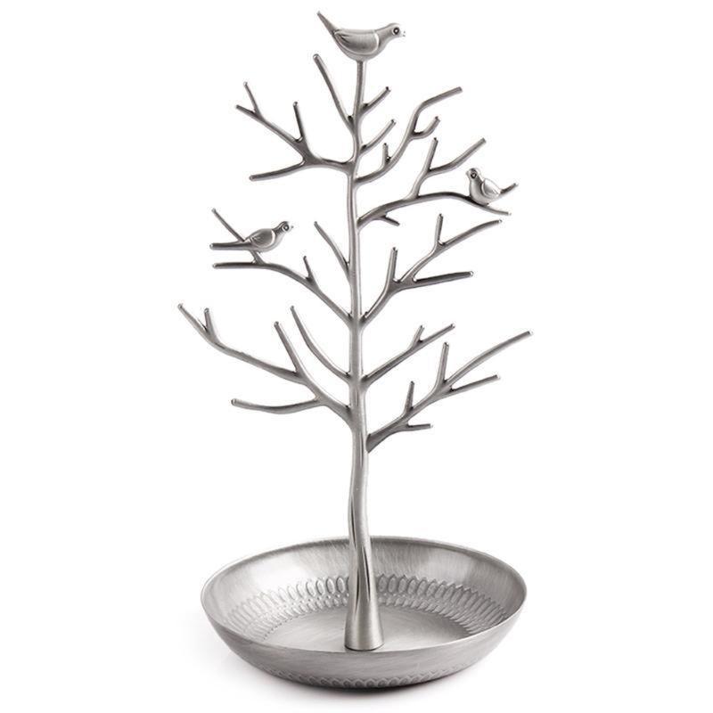 Picture of Danyuan Creative Alloy Bird Money Tree Jewelry Stand Jewelry Stand Earrings Ornament Storage Display Jewelry Props