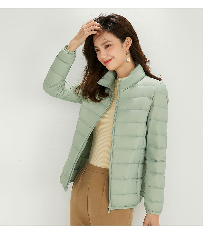 Picture of 90 down down Jacket Women's Hooded Lightweight Short Large Size Lightweight Western Style White Duck down Jacket Pinghu down Jacket Wholesale