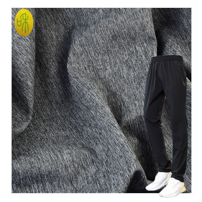 100D Polyester Stretch Woven Fabric Plain Woven Linen Gray Fabric Spring and Summer Fashion Fabric