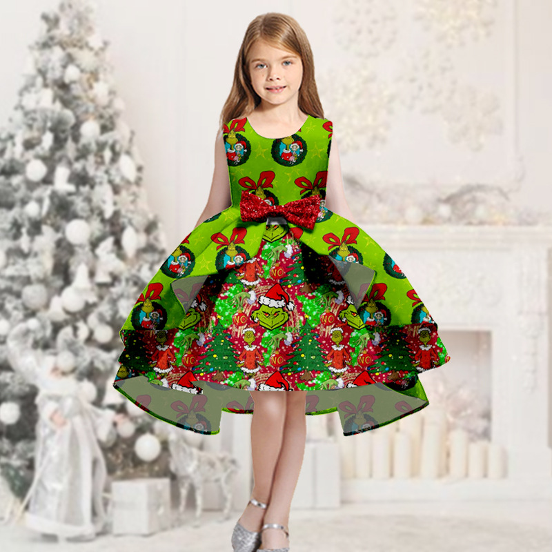 Picture of European and American New Elegant and Fashionable Female Princess Skirt European and American Style Girl's Fashionable Skirt with Puff Sleeves Lolita