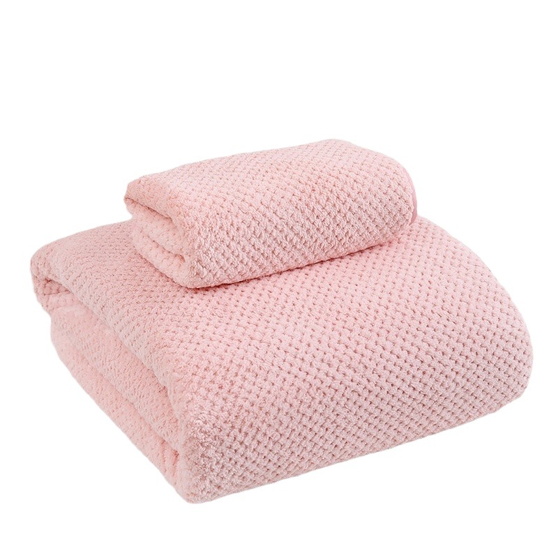 Picture of Pineapple Big Bath Towel Face Towel Coral Fleece Bath Towel Three-Piece Set Thickened Cotton Soft Quick-Drying Beach Towel