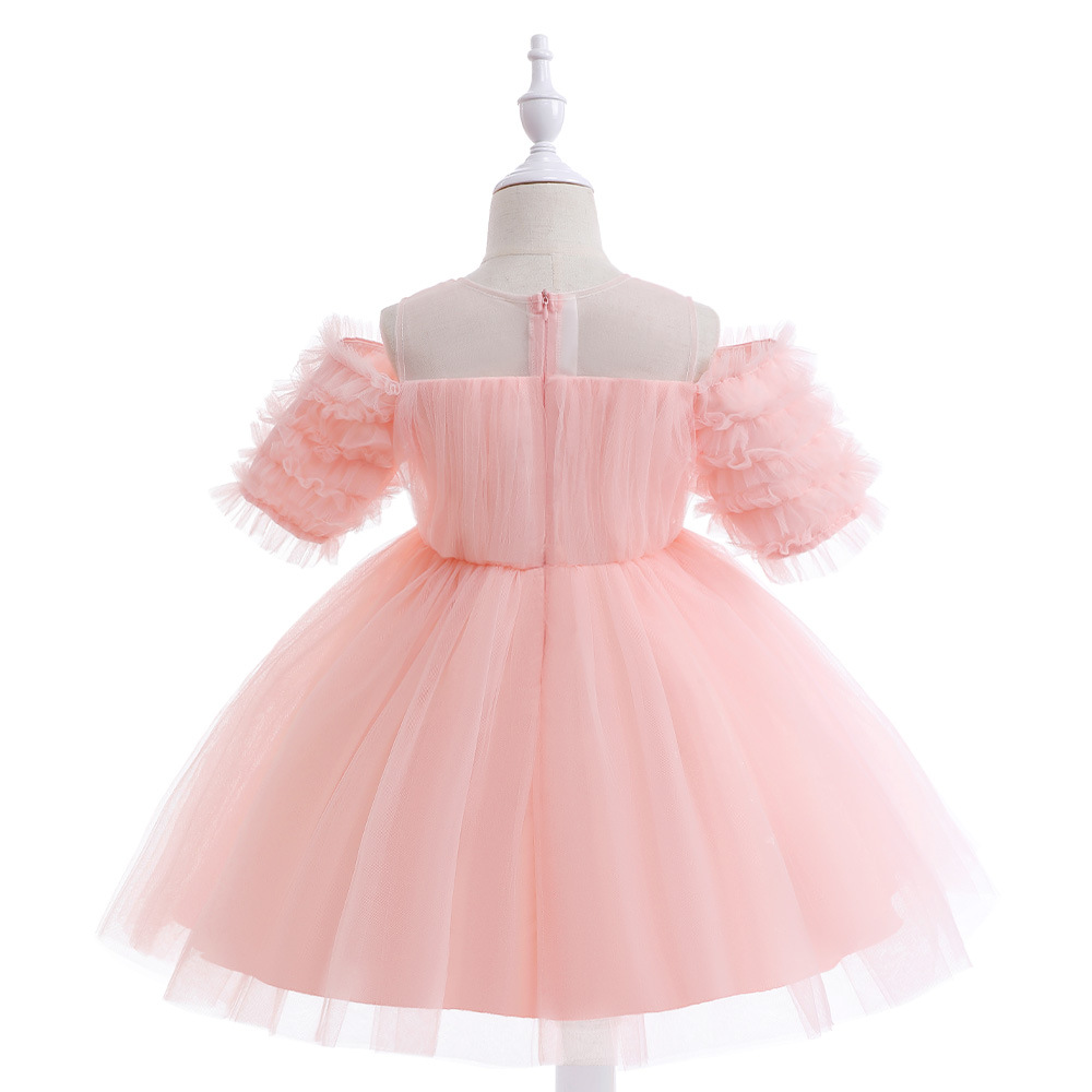 Picture of Children's Dress 2025 New European and American Girl Short-Sleeved Tutu Princess Dress Flower Girl Catwalk Piano Performance Dress