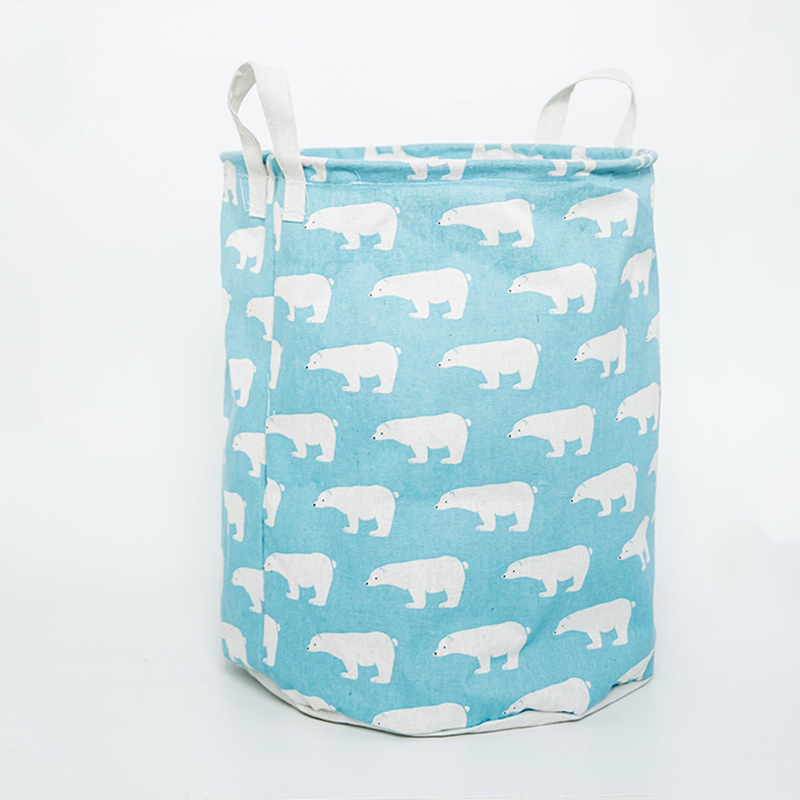 Picture of Nordic style simple laundry basket fabric storage basket home laundry basket dirty clothes storage basket bathroom laundry basket