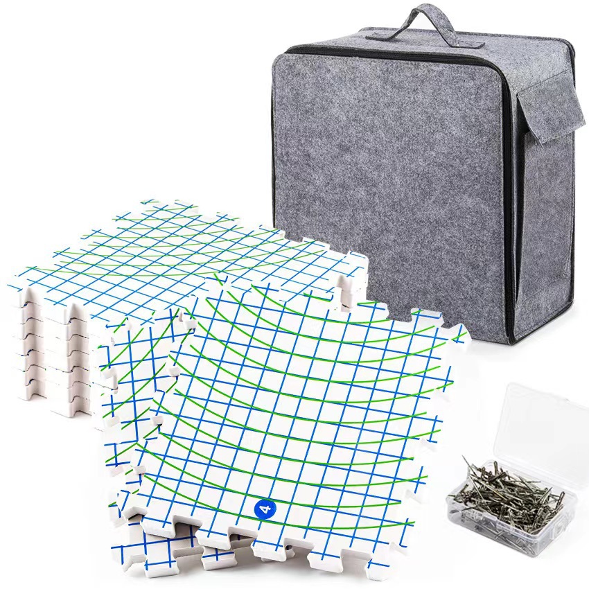 Source Production National Style Chinese Knot Braided Pad Plate Cross-stitch Sponge Wire Row EVA Splicing Pad Plate