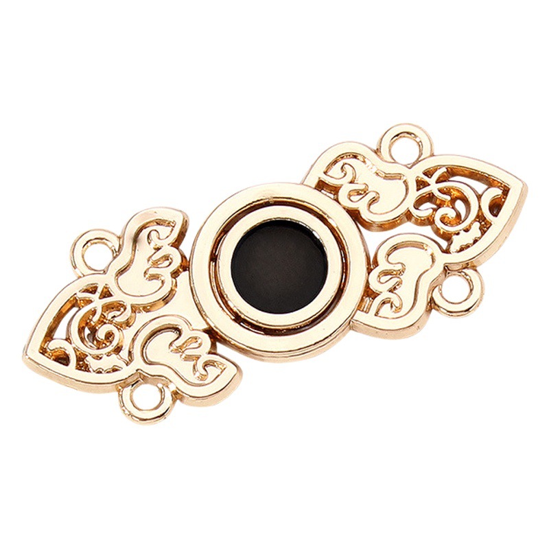 Metal Cheongsam Button Button Chinese Style Hanfu Ethnic Costume Clothes Hand-sewn Straight Button Decorative Button