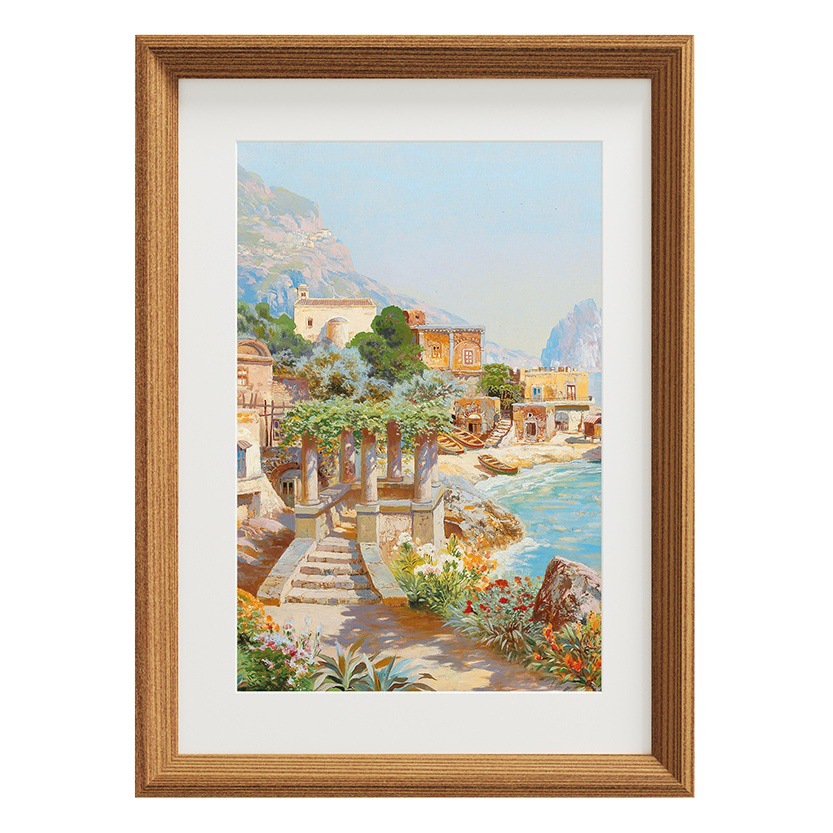 Wooden Photo Frame Wall Hanging A3A4 Paper Picture Frame 4K Eight 8 Boiling Water Color Sketch Oil Painting Outer Frame Mounting 12inch Frame Batch