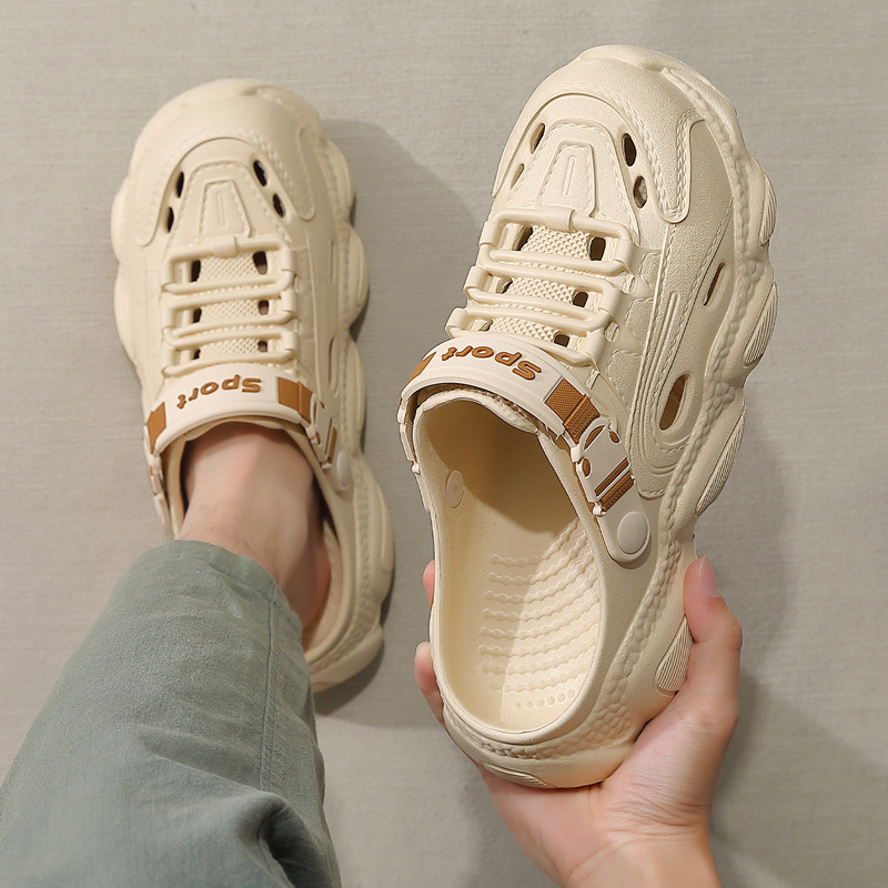 Men's Summer New Outdoor Breathable Thick-Soled Non-Slip Beach Closed-Toe Eva Slippers Wholesale
