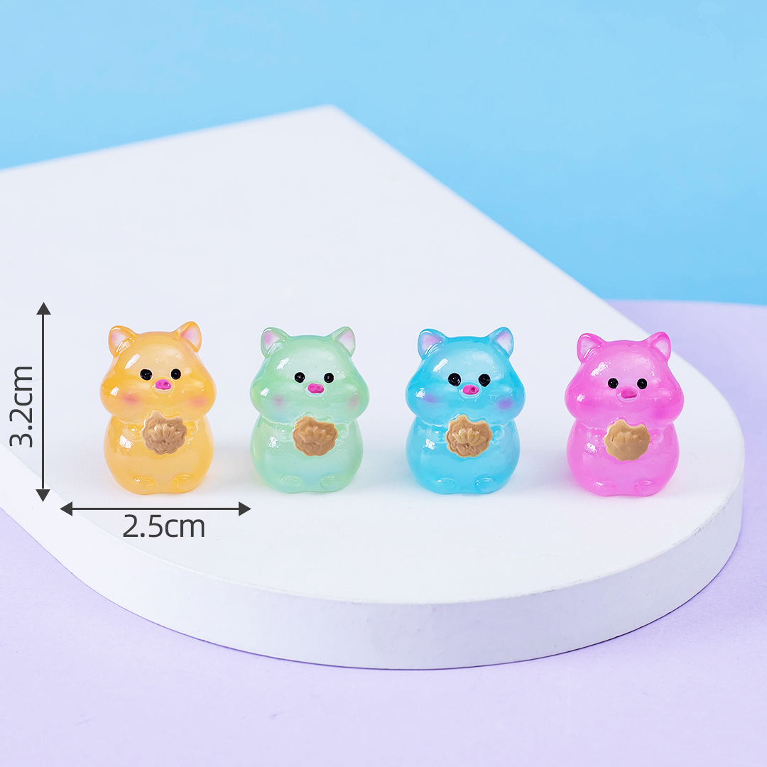 Picture of Micro landscape creative cute luminous twelve zodiac animal doll decoration accessories car desktop small ornaments