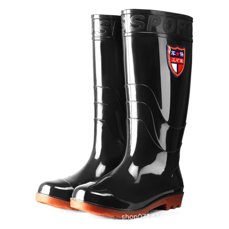 Military Security Men's High Water Shoes High Non-slip Rain Boots Oxford Bottom Foot Work Rubber Shoes Kitchen Shoes Men's Rain Boots