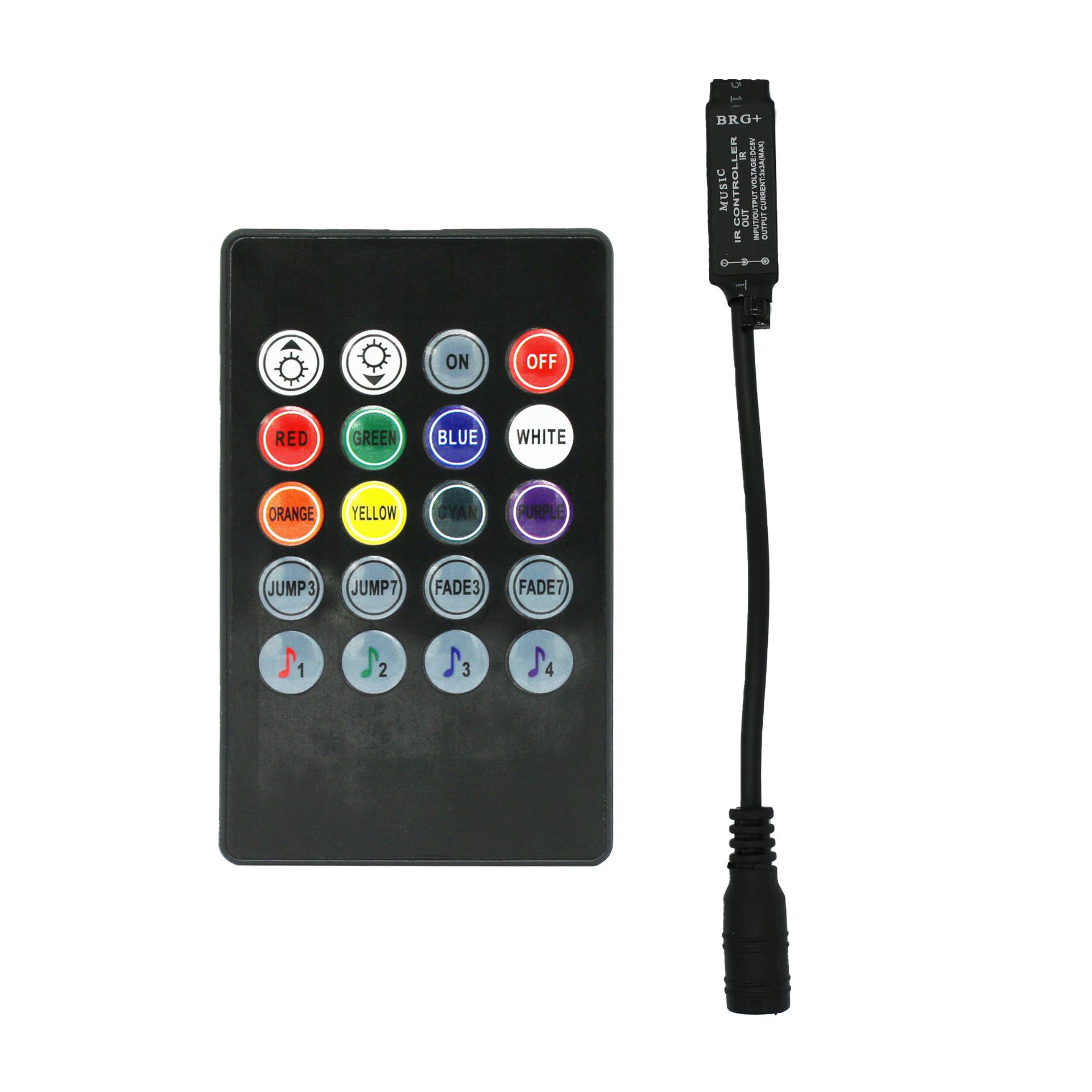 Picture of Wireless infrared remote control rgb light with remote controller 20 key music remote control light bar music controller