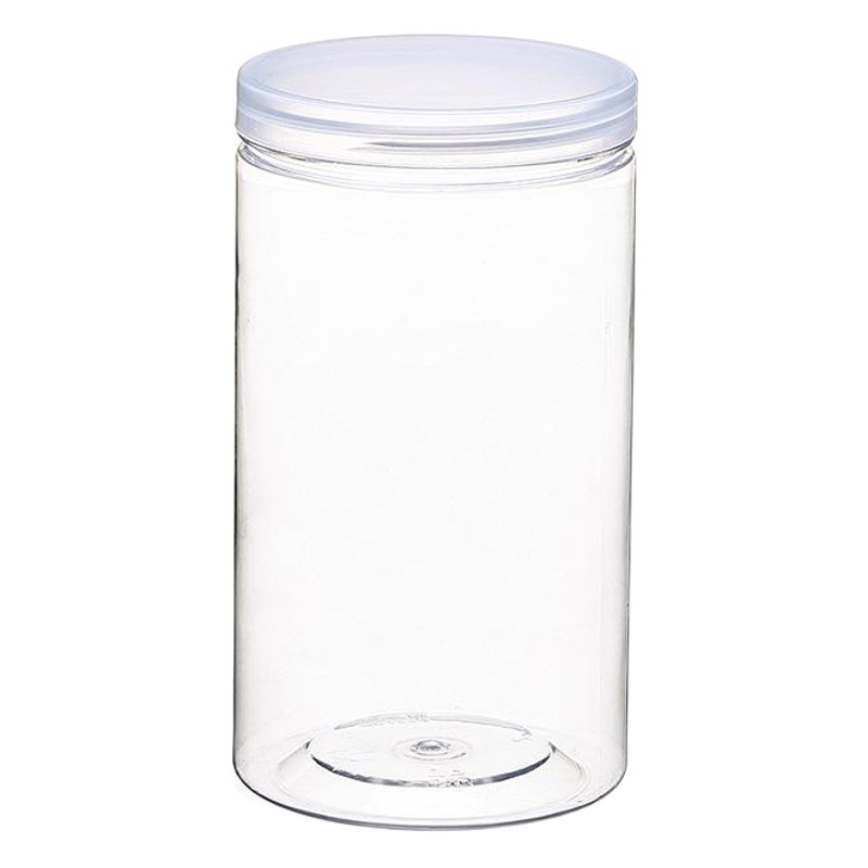 Spot Wholesale Aluminum Lid Transparent Plastic Jar Food Grade Packaging Jar Round Sealed Jar Scented Tea Pet Wide Mouth Bottle
