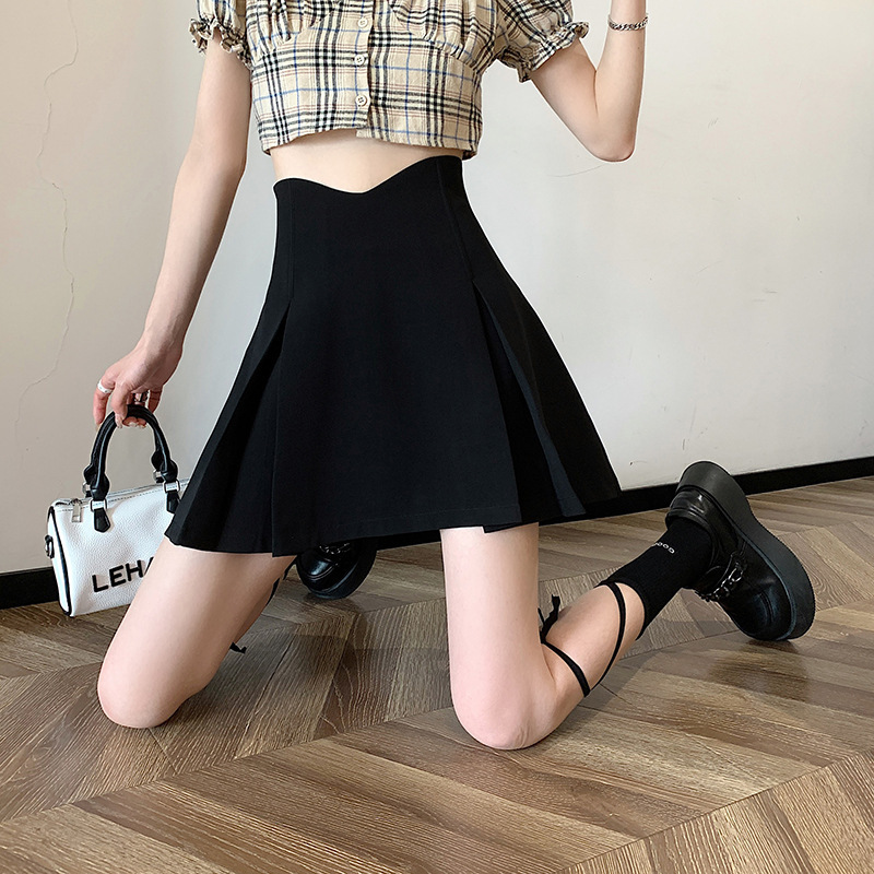 2024 Summer All-match New Korean Style Distinctive Casual High Waist Flower Bud Slimming Hip Covering A- line Skirt Trendy