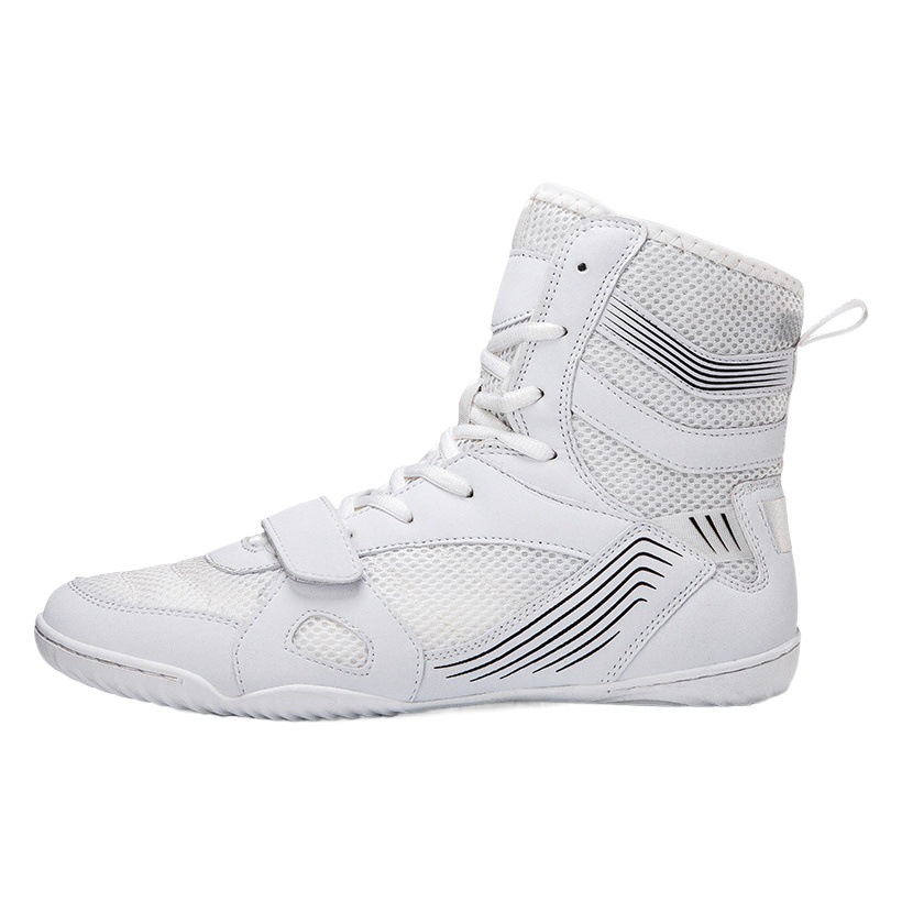 Professional Boxing Shoes Men's Wrestling Shoes High Barrel Fighting Training Shoes Long Boots Muay Thai Boxing Kneading Shoes Fitness Sanda Shoes for Men and Women
