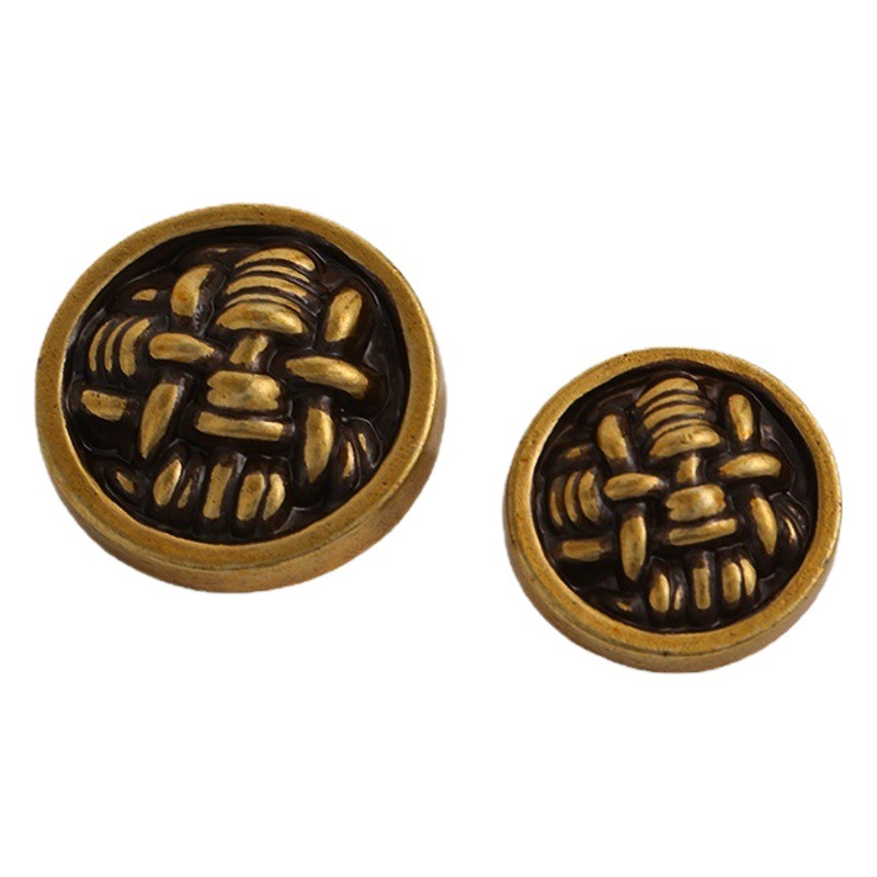 Xiao Xiang wind buttons retro old color trend British rope knot coat sweater Joker clothing buttons wholesale