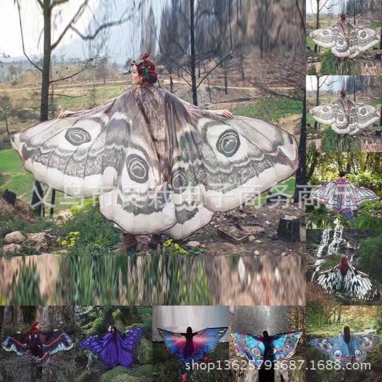 Halloween Cape beach towel wrap skirt butterfly Cape decoration butterfly Cape European and American butterfly Cape Cape Cape